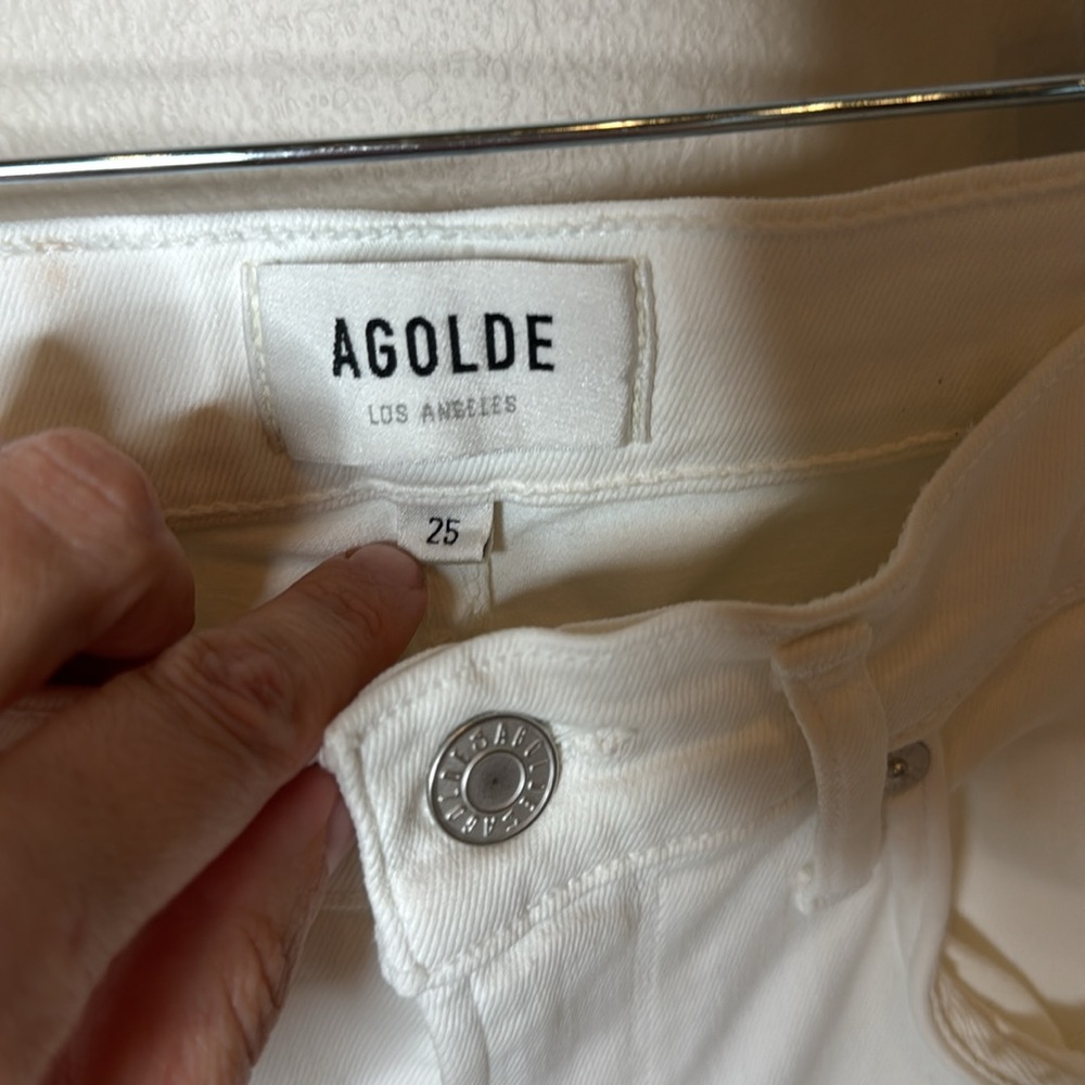 Agolde White Skinny Sophie Jeans - size 25 - Picture 8 of 17